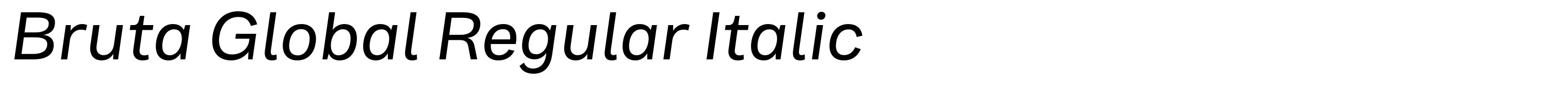 Bruta Global Regular Italic